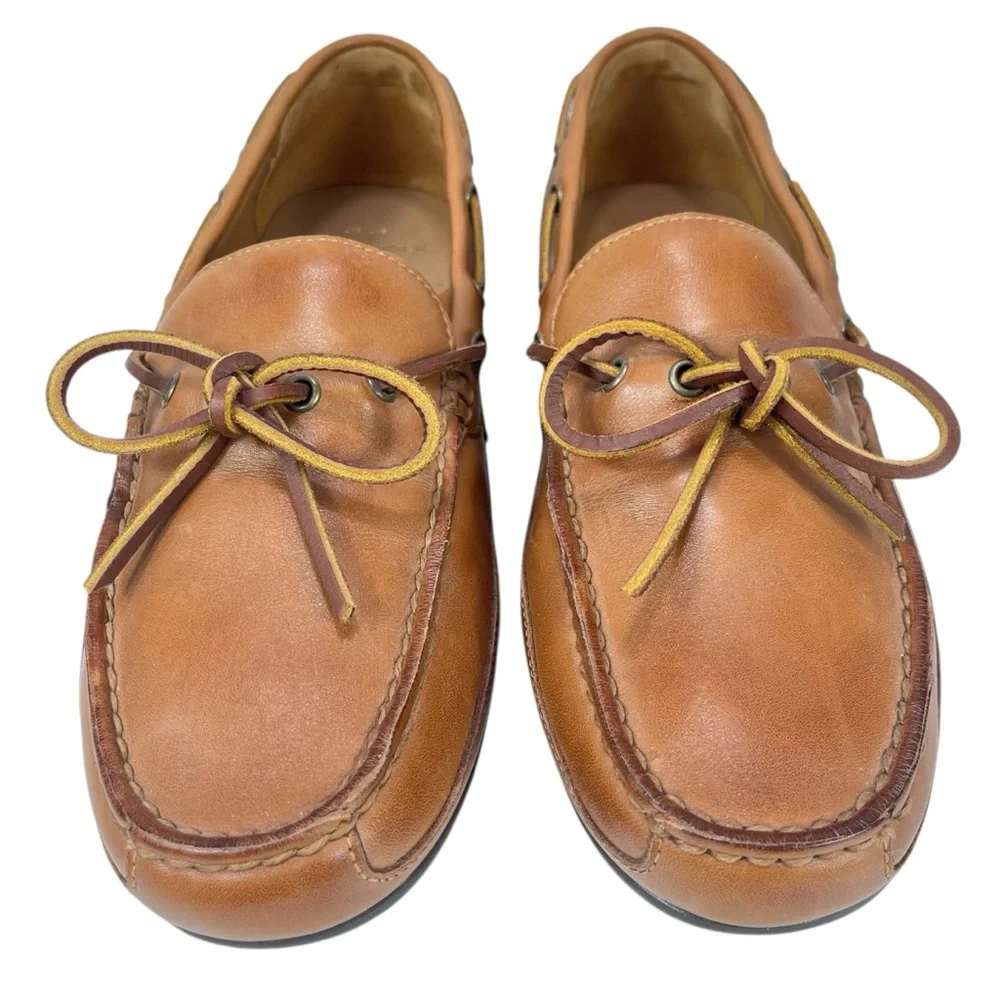 Polo Ralph Lauren Men‎ 9D Brown Leather Boat Loafer Driving Moccasin Shoes